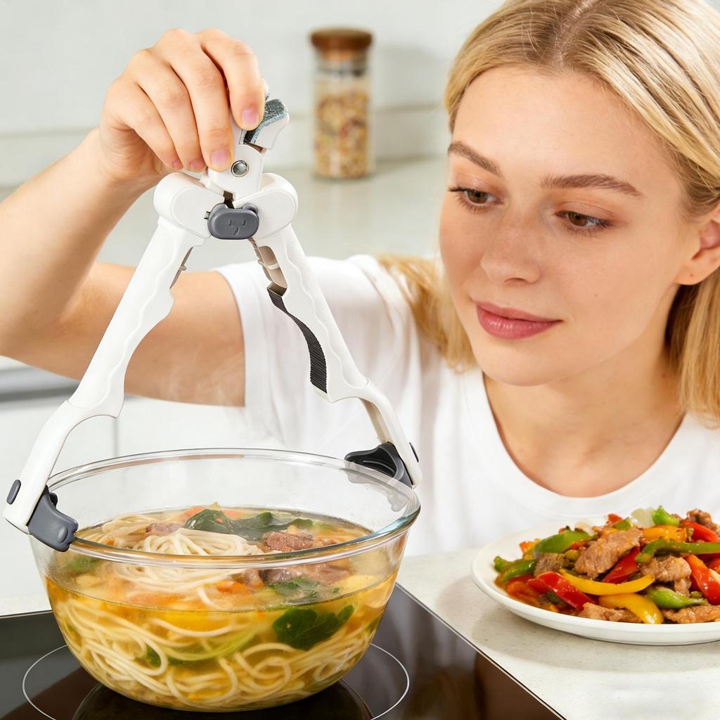 Hot Plate Gripper Non Slip Kitchen Tool Anti Scald Holder for Cooking Baking Pot Steamer Microwave Oven Dish Home Restaurant