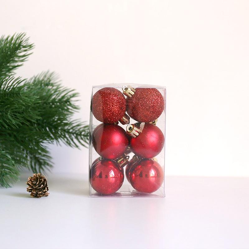 3-10CM Red Pearlescent Christmas Ornaments for Visual Merchandising - Available In 6CM, 8CM, 10CM Sizes