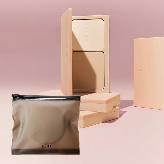 [SET] Clio Kill Cover Powder Foundation + Original Makeup Sponge (Large) [Gift] Mini Remover Foundation_21C Lingerie + Sponge