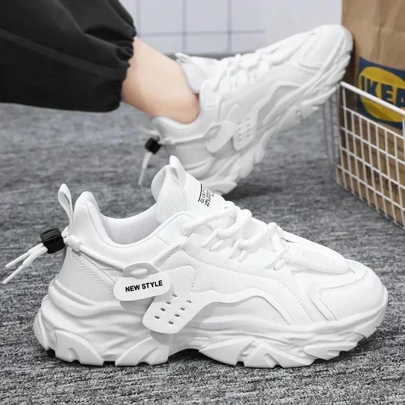 Men‘s Casual Sneakers High Quality Comfortable High Top Ankle Boots Chelsea Fashion Cowboy Work Shoes Trendy Versatiled Hombres