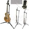 MusicaJP Guitar & Bass Stand, Auto-Locking, Hanging, Foldable, Anti-Tip (Black & Yellow)