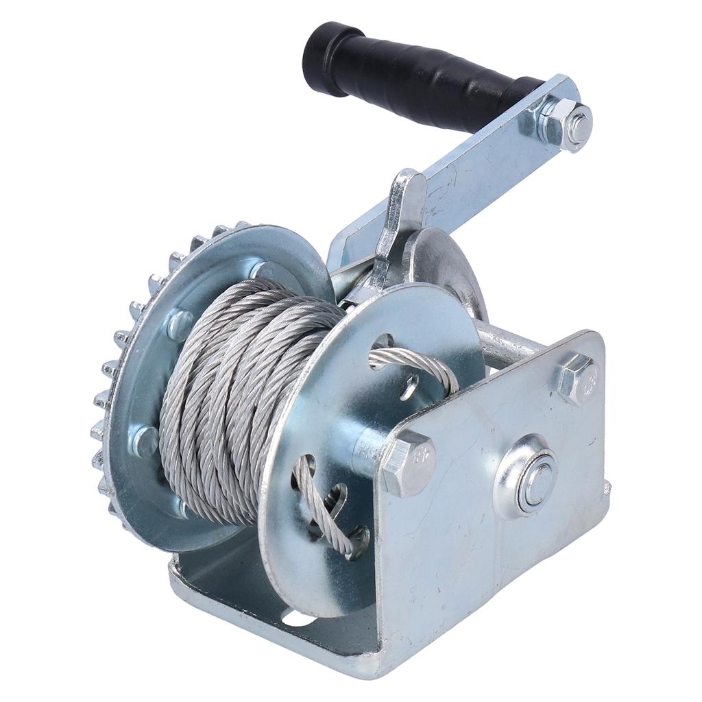 600LBS Manual Winch with 6M Steel Rope Hand Crank Cable Gear Single Speed Trailer Winch