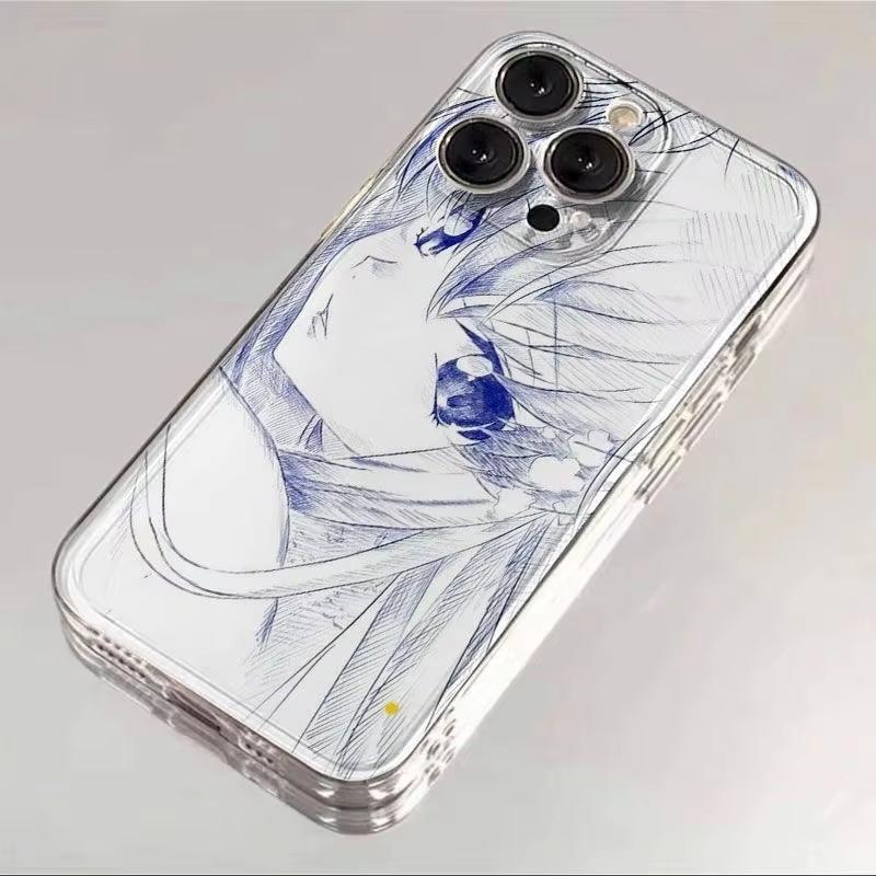 Phone Case For IPhone 17 17E Air 16e 16 Pro Max 15 14 Plus 13 12 11 Pro Max Shockproof Silicone Back Cover Case Anime Couple