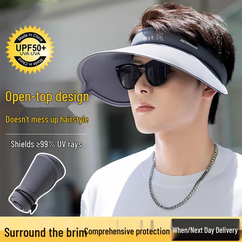Ousen Men's Wide Brim Outdoor UV Protection Sun Visor