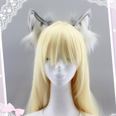 Handmade Japanese Style Animal Ear Headband Lolita Cosplay Cat Fox Ears Hair Accessory Soft Plush Clip