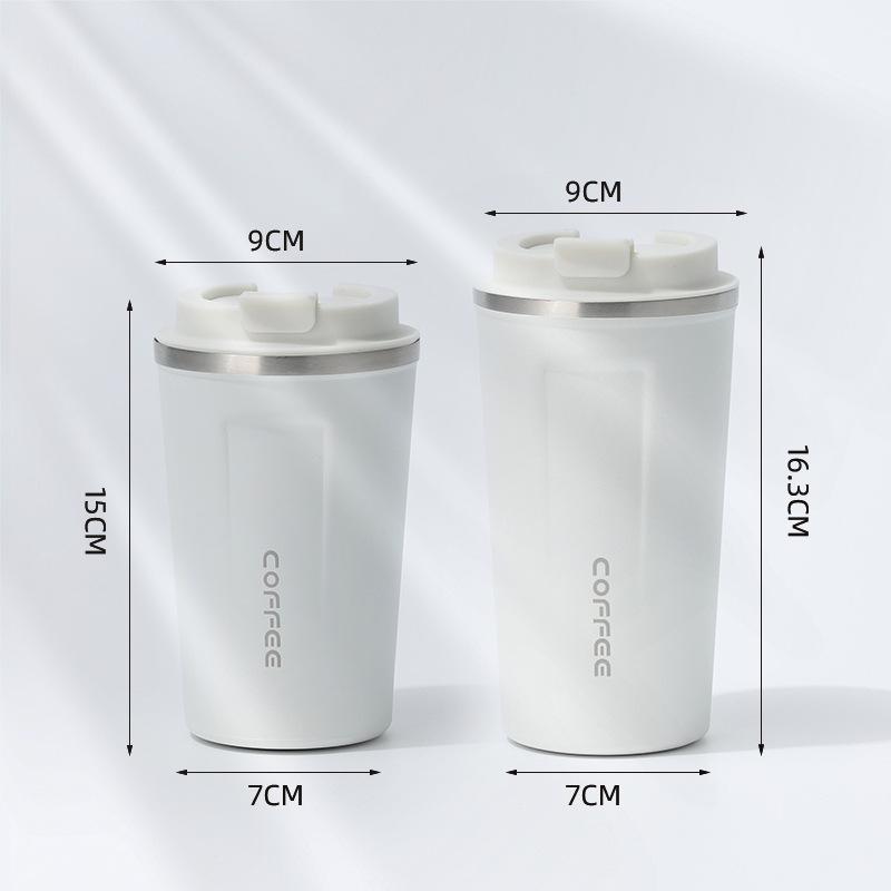 Insulated Stainless Steel Coffee Cup with Smart Temperature Display and Lid - Portable Gift for Men and Women