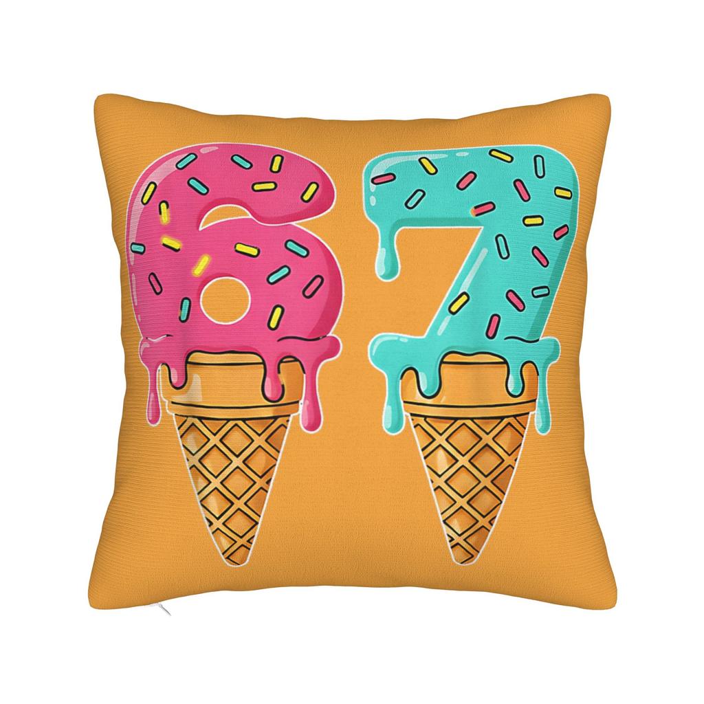 6 7 Christmas 67 Santa  Pillow Cover  Soft Cushion Cover Kawaii Pillow Case For Chair Sofa Home Decor