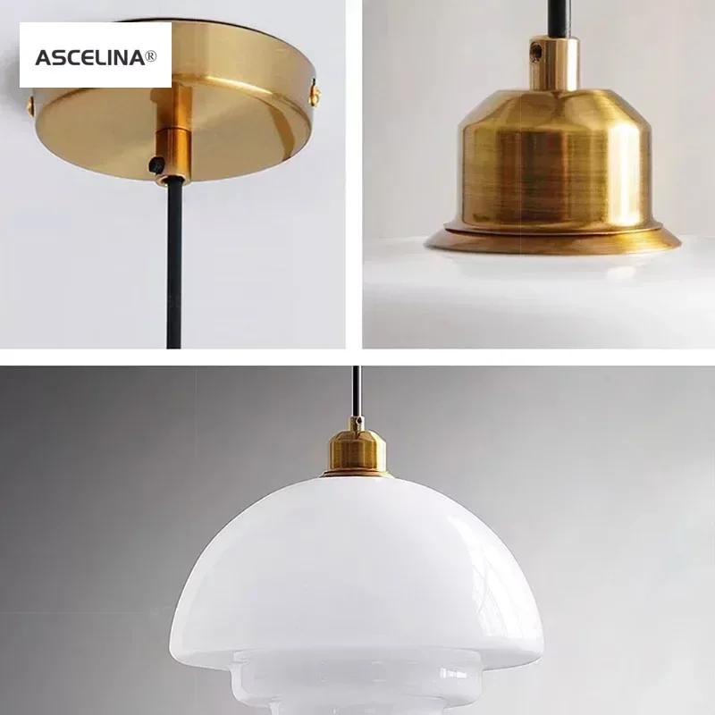 Nordic Cream white Glass Pendant Light Modern LED Lighting Creative Dining Room Bar Bedroom Porch Loft Home Indoor Lights