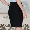 Professional Office Midi Skirt: Slimming, High-Waisted, Hip-Hugging, Slit Design