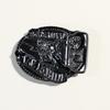 Engraved Skull Pattern Belt Buckle Motorcycle Theme Metal Buckle Belt Accessory For Casual Outfit And Riding Adventure