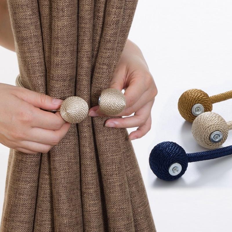 1Pc Magnetic Pearl Ball Curtain Tiebacks Accesorios Curtain Cilp Accessory Curtain Holder Buckle Rope