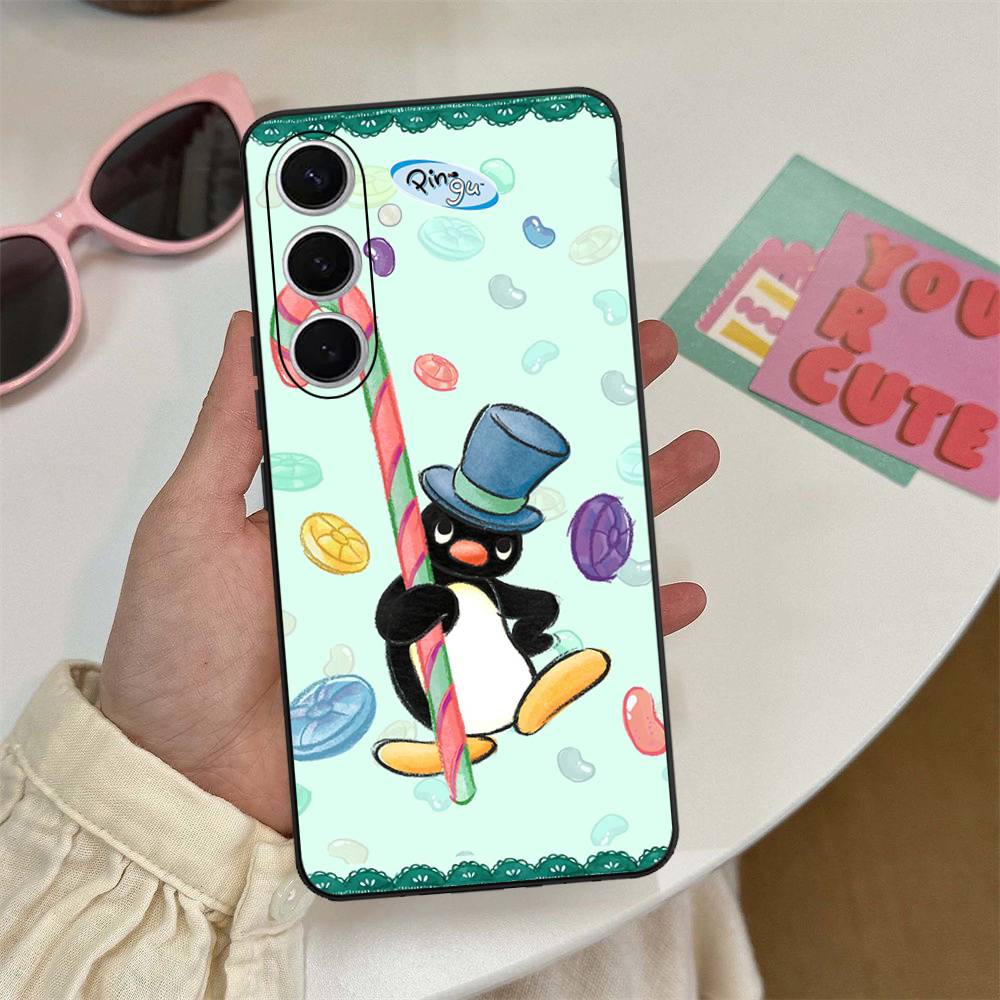 Funny Cartoon P-Pingu Phone Case For Samsung S 24 Fe 25 Ultra Plus 20 Lite 21 30 22 23 24 22 Ultra 5G Fundas