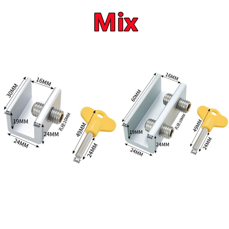 10-1Pc Window Lock Stopper Aluminum Alloy Sliding Window Anti-theft Lock Window Sliding Door Baby Kids Child Safety Doors Lock