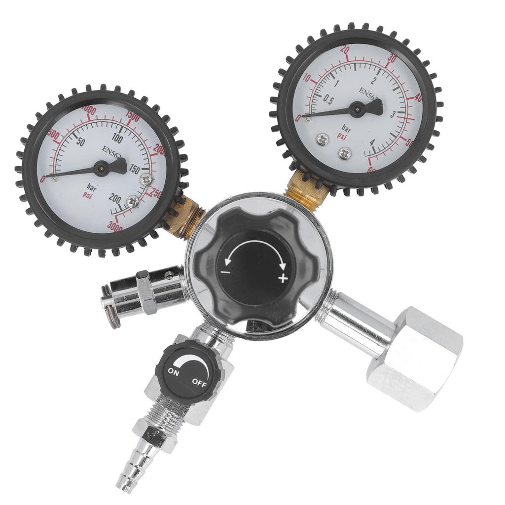 W21.8 Bierfassregler Aluminium ABS mit Schlauch CO2-Regler zum Karbonisieren Zapfen Bier Soda