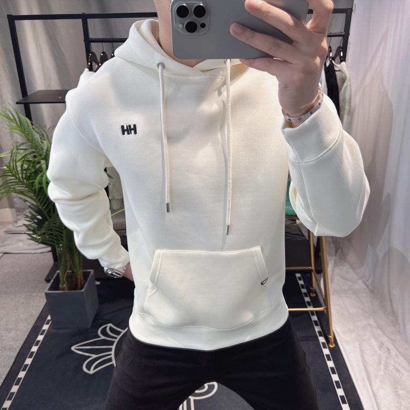 

European 2025 Autumn Men s Slim Fit Hoodie with Letter Embroidery 3XL (recommended 87.5-95 kg)