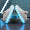 29-40 Zapatos Deportivos Planos Desmontables de Cuatro Ruedas para Niños Zapatos Deportivos Luminosos LED Recargables Patines de Cuatro Ruedas