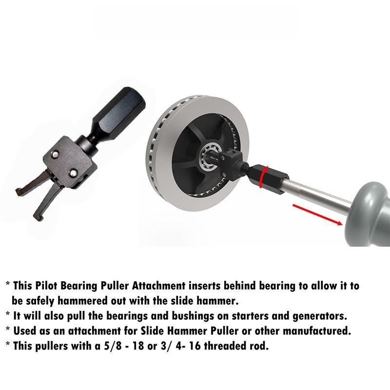 1Pc Pilot Bearing Puller Bearing Remover Durable Slide Hammer Extension Attachment Repair Tool Pilot Bearing Removal Tool