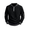Men's Solid Color Half-Zip Sweatshirt Men's Sports Large Size Casual Sweatshirt