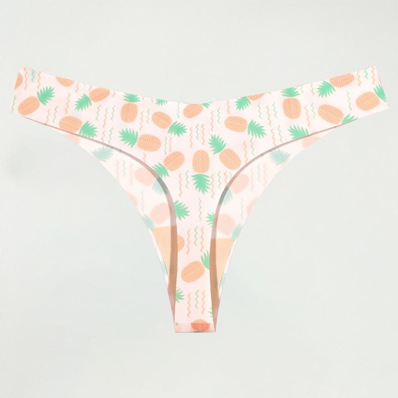 Ultra-thin Seamless Underwear Women's Panties Sexy Graphic Print Thongs Female Low-Waist Stretch G Strings Comfort Lingerie New