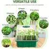 12 Holes Seed Starter Tray Plant Starter Kit and Base Mini Greenhouse Germination Kit for Seeds Growing Starting Seedling Tray
