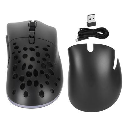 Rato Sem Fio Modo Duplo Teclas Programáveis Retroiluminação RGB DPI Ajustável Rato Ergonômico para Jogos para