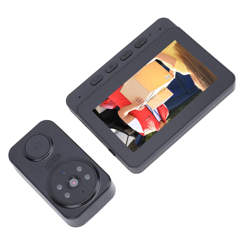 Video Doorbell Camera 4.3 Inch Clear Display Wireless Intercom 8MP 1080P HD 170 Degree Wide Angles