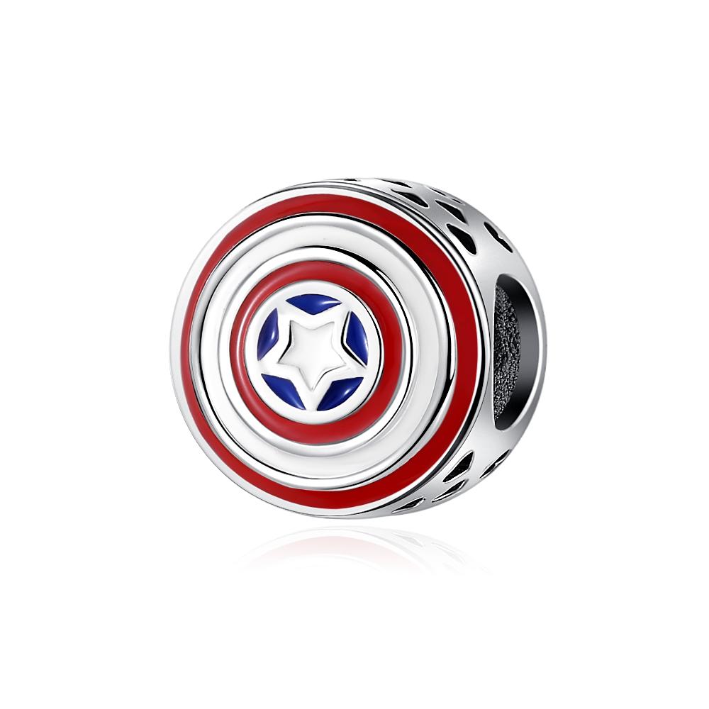 New 925 Silver Alien Warrior Spaceship Shield Charm Pendant Suitable For Bracelet Diy Exquisite Jewelry