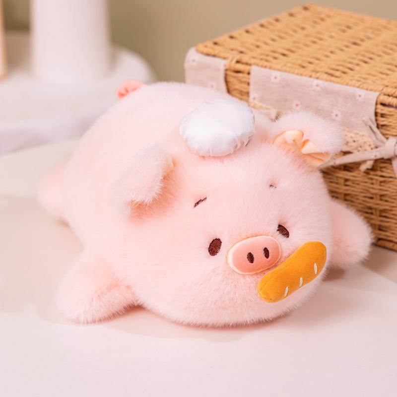 Bread Chef Pig Doll Plush Toy Cartoon For Kids Gift Home Bedroom Decoration