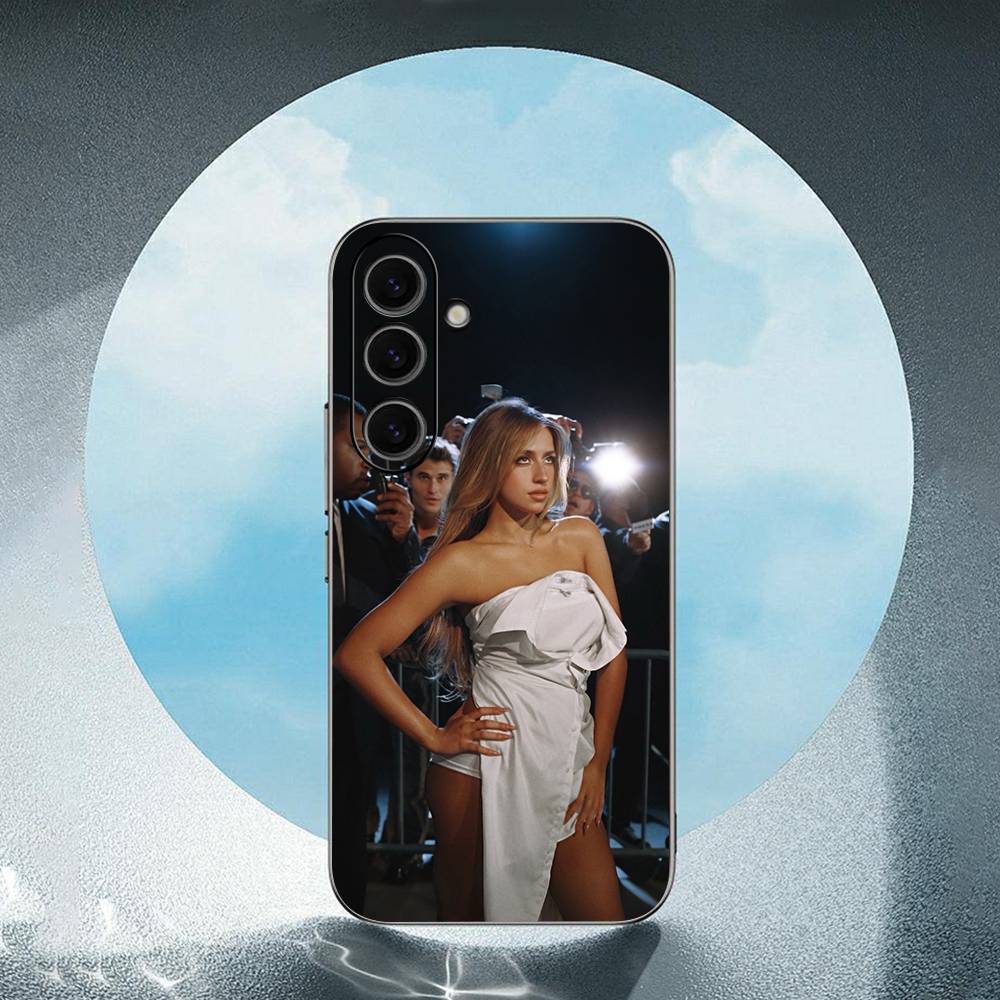 Singer T-Tate McRae Luxury Black Phone Case For Samsung Galaxy S23 S24 S25 Ultra S22 Plus S21