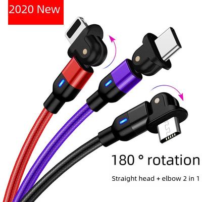 180 Grad gebogenes Android TYPEC3A-Schnellladedatenkabel für mobiles Gaming