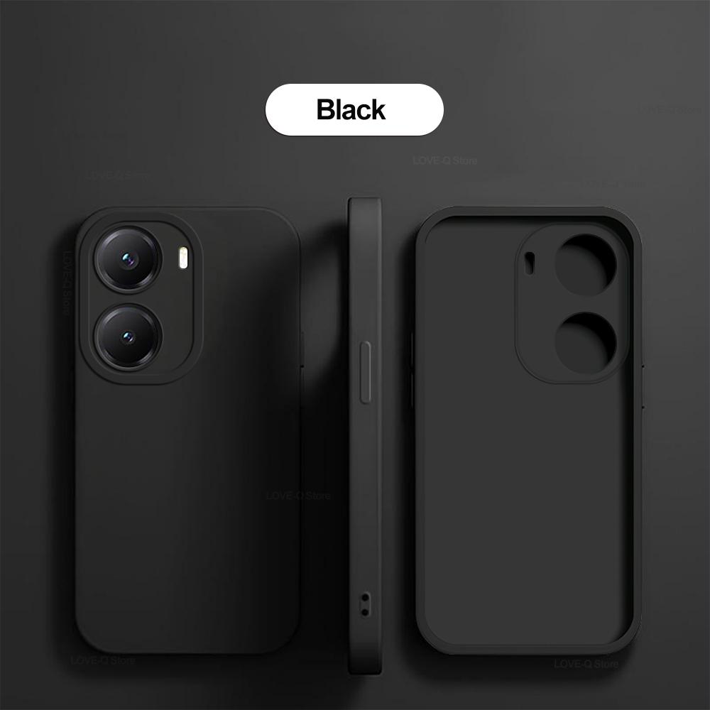 

Для Poco X7 Pro Чехол Роскошный жидкий силиконовый чехол для телефона Xiaomi Poco X7 Pro 5G Противоударный защитный чехол For Poco X7 Pro чёрный