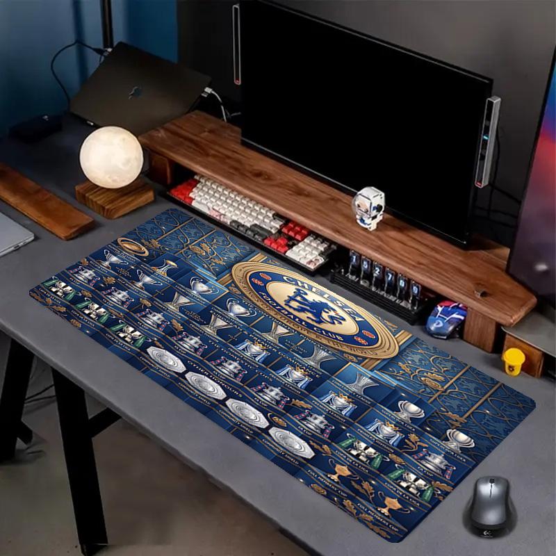 Chelsea FC Print Mouse Pad, Anti‑Slip Desktop keyboard Mat, for PC Laptop Gaming Working Daily Use, Cool Festival Birthday Gift