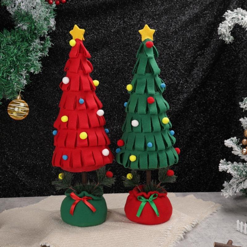 Artificial Christmas Tree Ornaments With Base Tabletop Christmas Tree for Holiday Party Home Farmhouse Decoration
