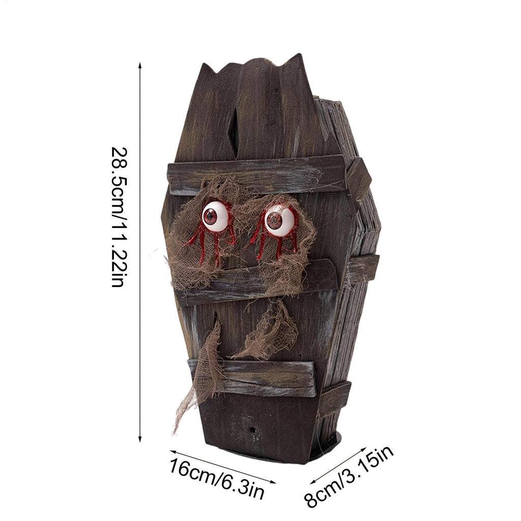 Halloween Coffin Halloween Walking Coffin Decoration Sensor Props Spooky Party Supplies for Exhibits Holiday Yard Garden Bedroom