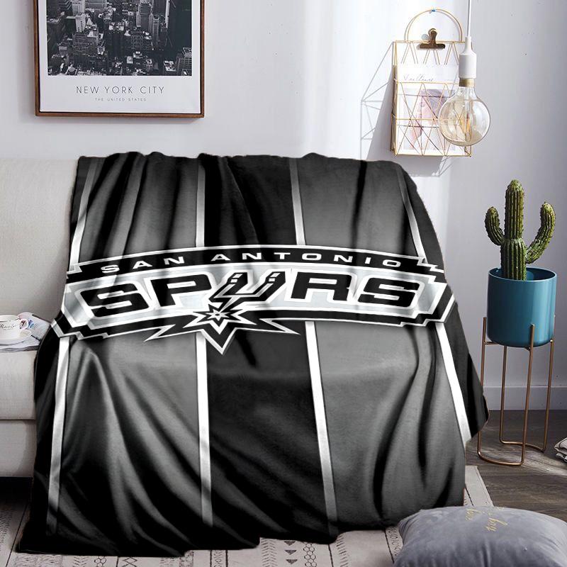 Antonio Spurs Logo Blanket Lightweight Flannel Bedding Blanket Perfect for Travel, Camping, Living Rooms, Offices, Sofas, Fan Christmas Gift
