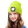 Customizable LED Light Up Knitted Winter Hat for Kids Warm Luminous Beanie With Embroidery Option Stock Available