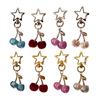 Cherry Bag Pendant Everyday Use Keyring for Ladies 3D Fruit Shape Key Ring Jewelry Decoration for Phones and Wallets