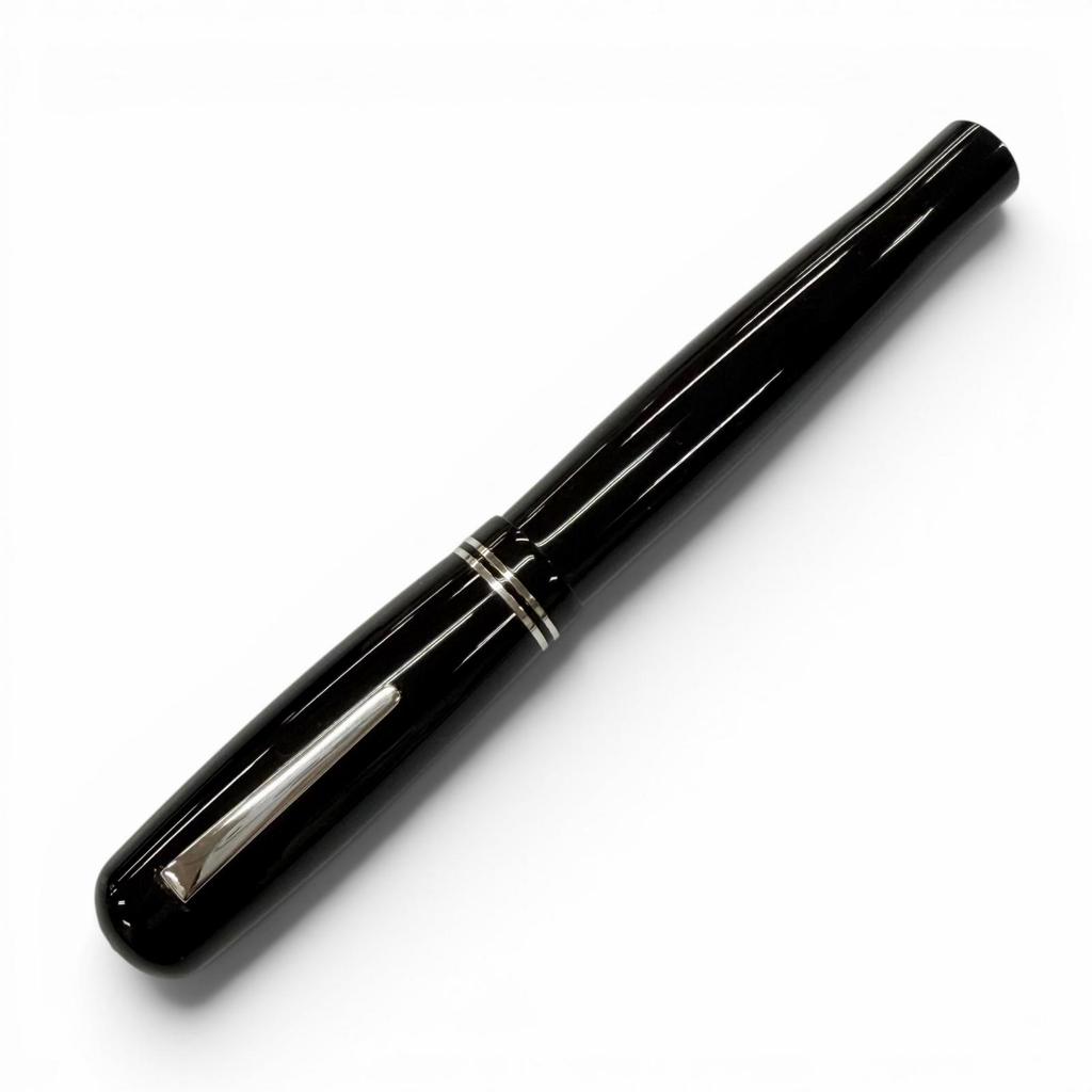 Excellent DELTA fountain pen black 18K mens 366 Used