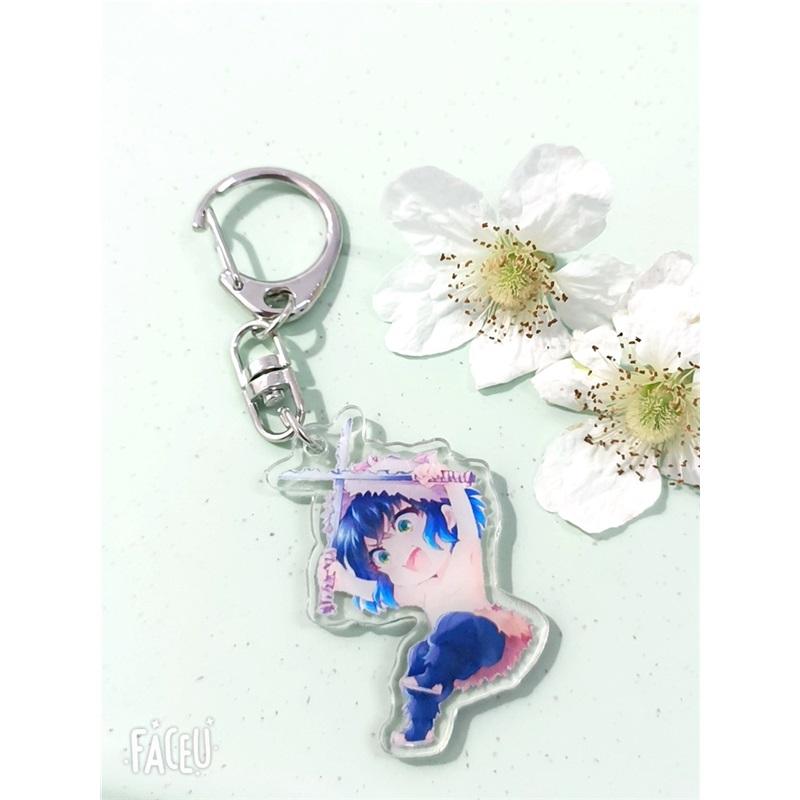 Anime Keychains Keychain Demon Slayer Kimetsu No Yaiba Acrylic Key Ring Cute Funny Cartoon for Friends