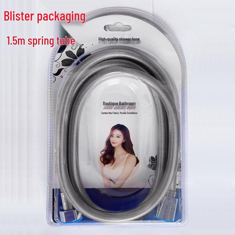 Explosionsgeschützter Duschschlauch und Duschkopf aus Edelstahl - Galvanisch beschichtet, Verdickt & Verschlüsselt, Erhältlich in Längen von 1,5 m, 2 m und 3 m