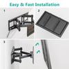 New  Full Motion TV Wall Mount for 40-80 Inch TVs, Hold up to 121lbs, Max VESA 600x400mm, Swivel Tilt Dual Arm Easy Assembly