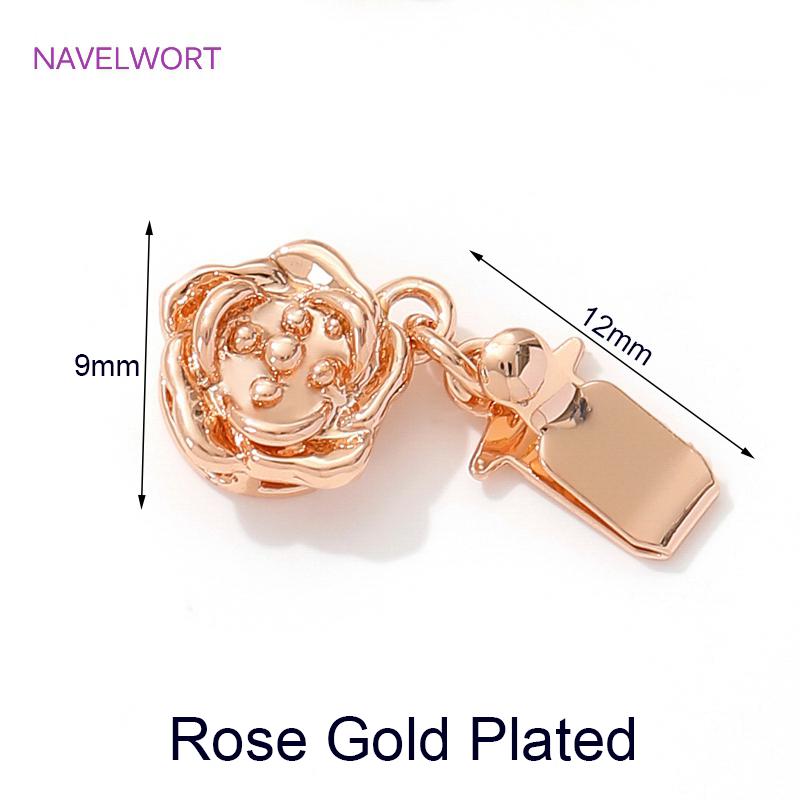 

18K Gold Plated Brass Rose Shape Safety Clasp Connector Clasps Fasteners,Clasps For Bracelet,DIY Jewelry Making Accessories 2 pieces