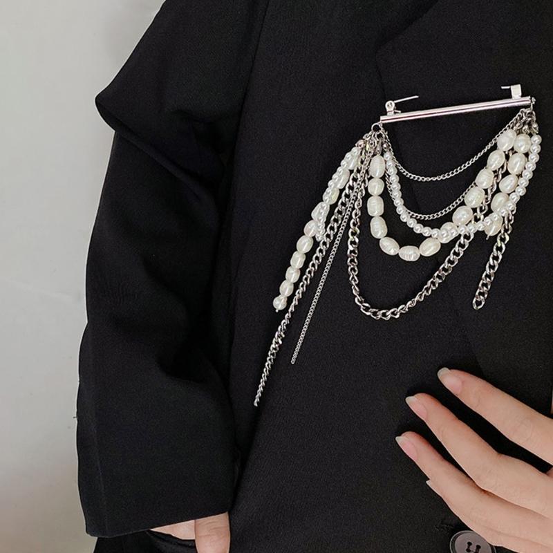 Elegant Retro Multi Strand Fringe Brooch Shimmering Fringe Brooch Pin Ornament For Jackets Scarves Hats Accessories