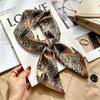 Autumn and winter Maillard cashew square scarf silk scarf women's shirt versatile neck small scarf tied hair decorative scarf