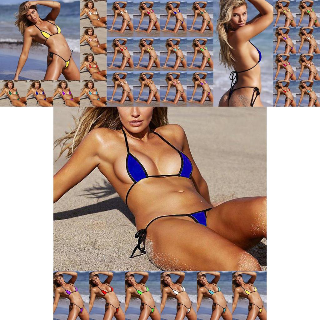 Women Bra Bikini Sets Micro Gstring Thong Lingerie Underwear Swimsuit Swimwear