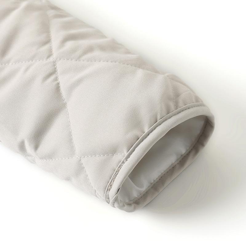 Dámský podzimní/zimní lehký a hřejivý bavlněný kabát - Módní krátká prošívaná bunda pro ženy středního a staršího věku.