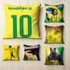 Brazilian Football R-Ronaldinho Square Double-Sided Printed Pillow Case Bedroom Bedside Pillow Sofa Cushion Cover