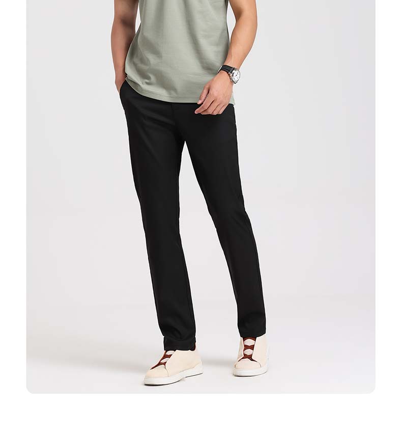 Langdeng Men's Business Casual Comfortable Long Staple Cotton Solid Color Short-Sleeved Polo Shirt