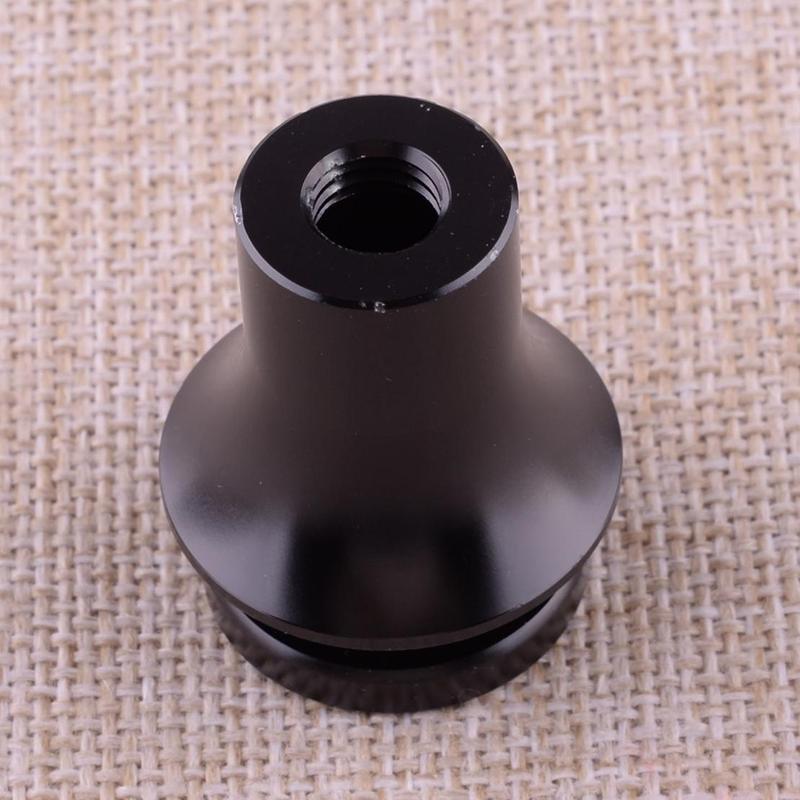 M10X1.5 Thread Manual Gear Shifter Shift Knob Boot Retainer Adapter Black Aluminum Alloy Universal