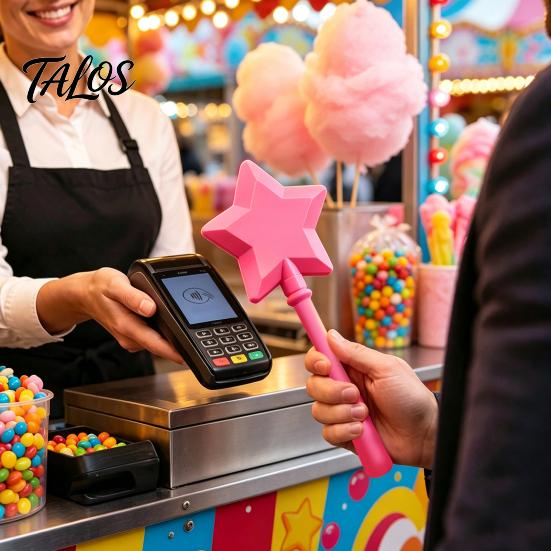 Desktop Photo Display Stand Christmas Tree Payment Wand, Novelty Tap Pay Telescopic Star Gift for Shop Owner Wand Card Holder, Fun Accessory Receipts